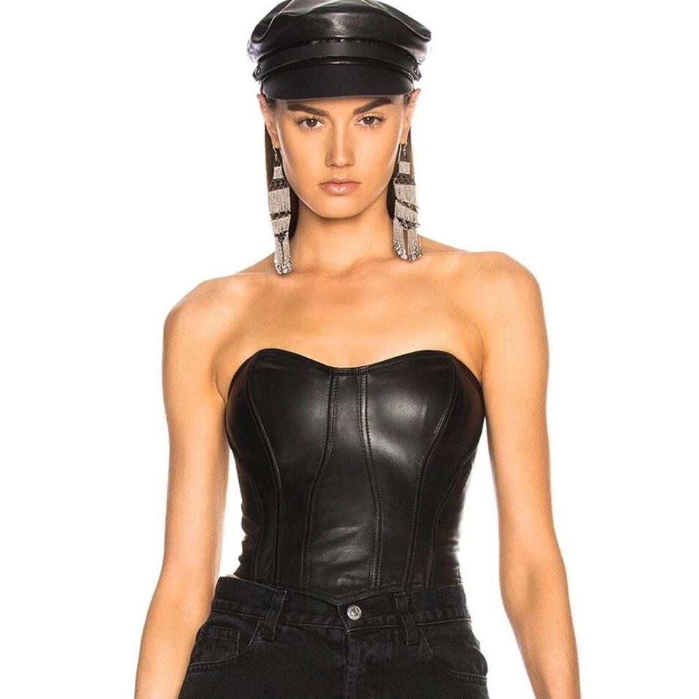 Elizabeth Sulcer x Miss Sixty Palmer Girls Leather corset top! XS